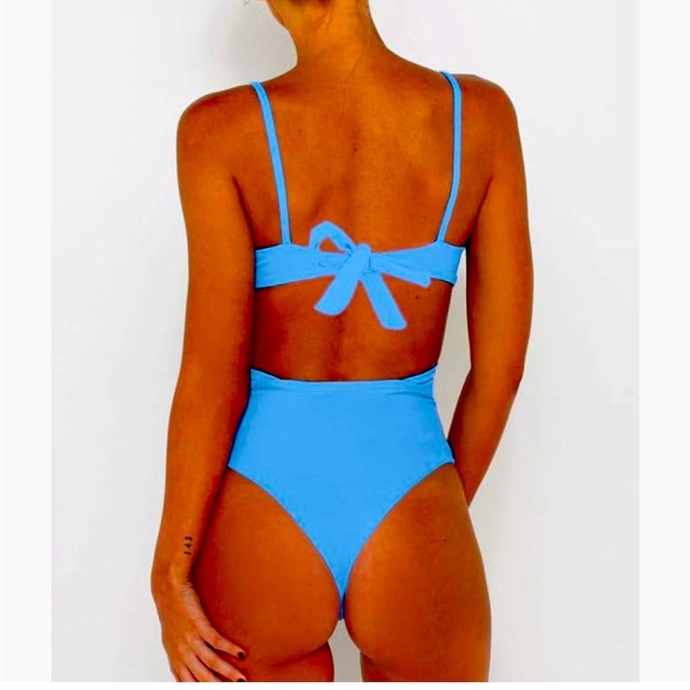 Cute blue one piece bathing suit